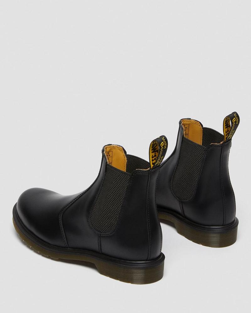 Dr Martens 2976 Smooth Leren Enkellaars Heren Zwart | NL 374EBC